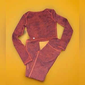 Orange and black  Activewear Set